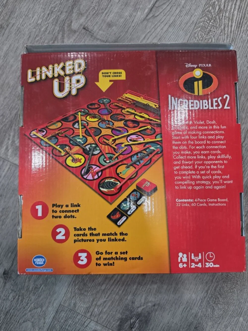 Incredibles 2 Linked Up Game 6+ By Wonder Forge Family Board Game